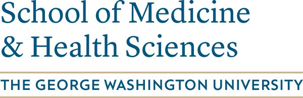 A formal logo with the text "School of Medicine & Health Sciences" above "The George Washington University," showcasing an institution dedicated to health sciences education and research.
